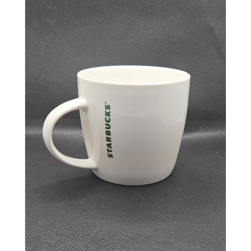 Starbucks 2016 Siren Logo White Ceramic Coffee Mug 14oz Tea Cup